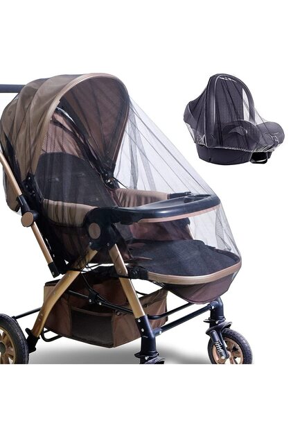 black Baby Stroller Mosquito Net Full Cover Mosquito Net for Baby Stroller, Encrypted Baby Stroller