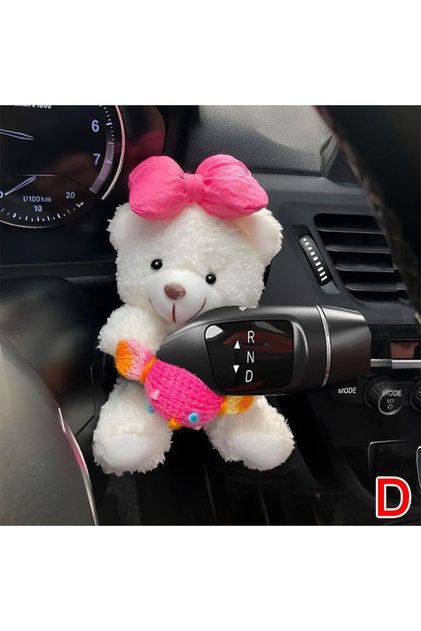D Pilot Bear Used for Car Gear Shift Decoration Cute Turn Signal Dolls Wiper Dolls Rearview Mirror O