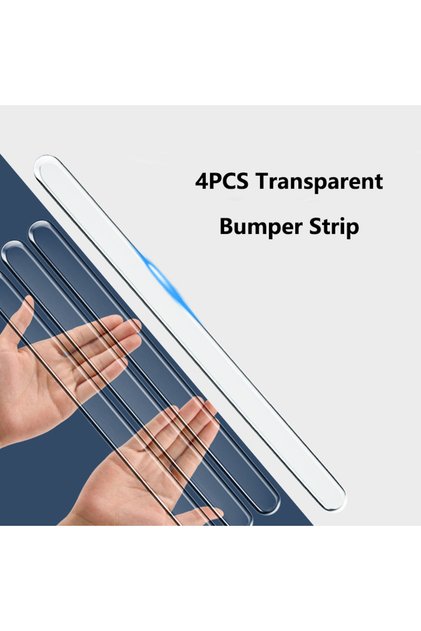 4Pcs Transparent Extended Car Door Bumper Strip Anti-Scratch Anti-Scuff Auto Body Protector Decorati