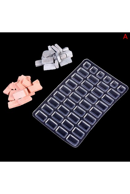 A 1Pc Building Making Mini Brick Sand Table Silicone Mold Cement Model Brick Small House Handmade Di