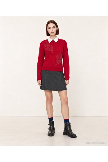 Regular Crew Neck Short Sleeve Sweater