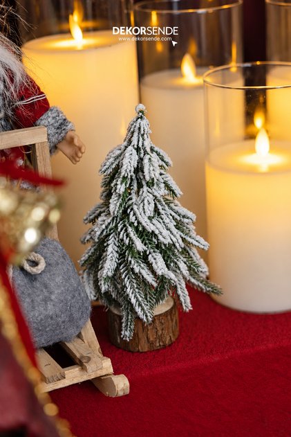 Christmas Ornament Snowy Pine Tree 20 cm