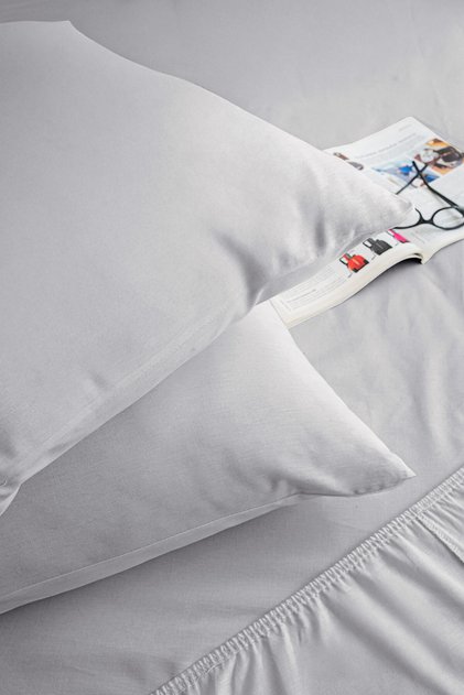 Basic Elastic Sheet Set Single Size 120X200+28 Gray
