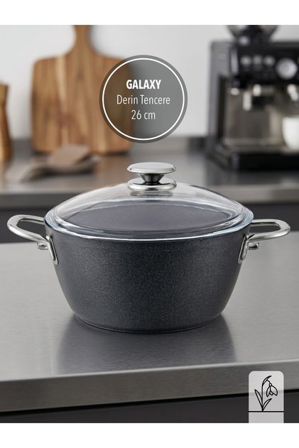 Galaxy Granite Deep Pot 26 cm Metal | Non-Stick Coating | 4mm | Durable & Healthy