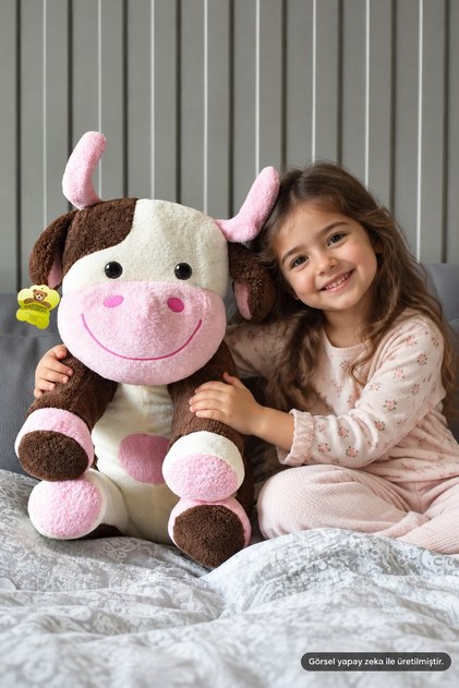 Sevimli Oturan İnek Peluş Oyuncak – Rahatlatıcı ve Şirin Arkadaş