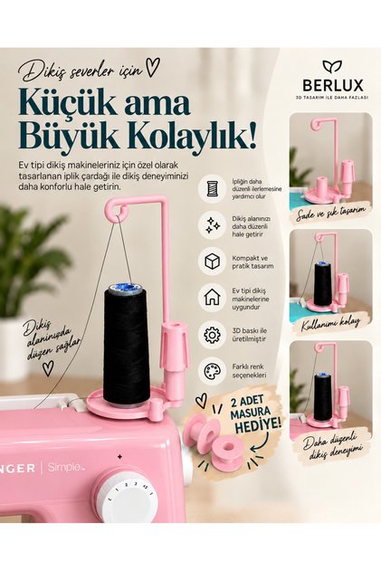 Pembe-Ev Tipi Dikiş Makineleri İçin İplik Çardağı