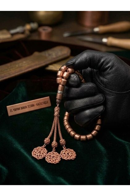 Manyetik Boncuklu Saf Bakır Tesbih - Kazaz, Zülfikar ve Sistemli Kamçı Seçenekli