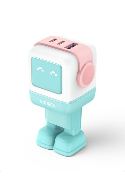 Nexode Uno 65W Robot GaN Hızlı Şarj Cihazı 2xUSB-C, 1xUSB-A, Renkli, 35855