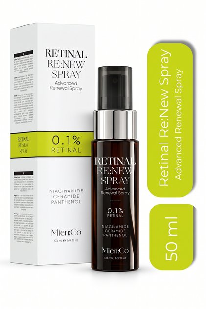 Retinal (%0.1) Re:New Spray | Retinal + Niacinamide & Ceramide & Panthenol Cilt Yenileyici ve Yaşlanma Karşıtı Sprey 50 ml