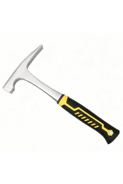 Yellow TINSOL High Carbon Steel Geological Exploration Hammer, Multifunctional Rock Hammer, with Non
