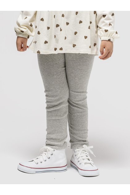 Kız Bebek Gri Mix & Match Rib Tayt