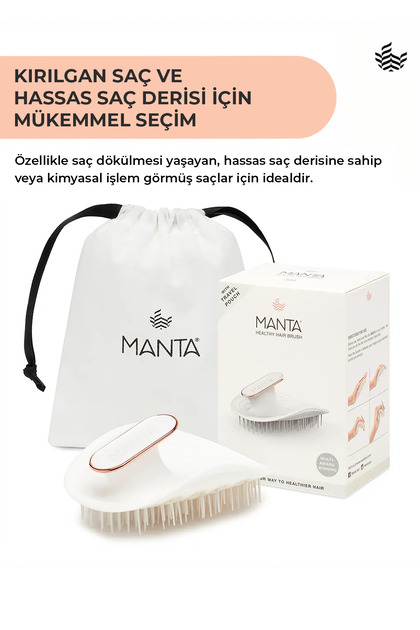 Original Kırılgan Saç ve Hassas Saç Derisi İçin Fırça White Rose Gold