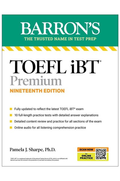 TOEFL, iBT Premium, Nineteenth Edition: Prep Book With 10 Practice Tests + Comprehensive Review + Online Audio (2026) - Test Prep