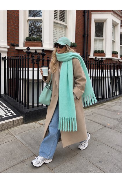 Soft Textured Tassel Scarf Shawl Shoulder Wrap