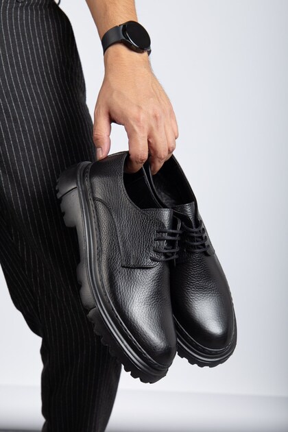 100% Genuine Leather, Eva Sole, Stitched, Inner and Outer Leather Men's Shoes