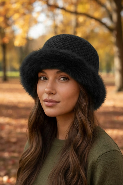 Women's Winter Faux Fur Plush Cap Hat
