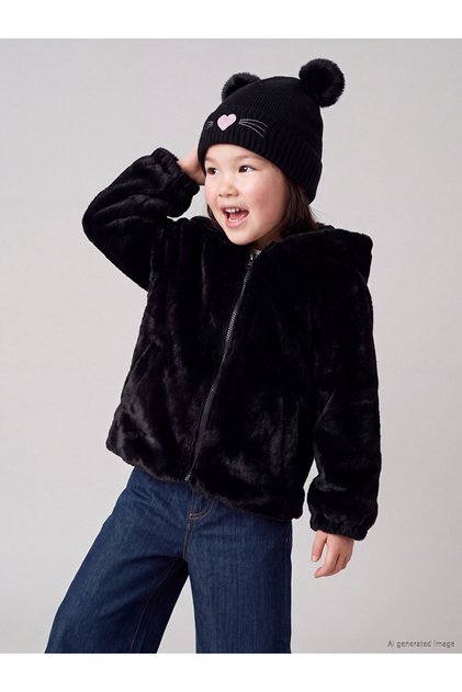 I Hooded Girl's Faux Fur Coat from Freezen Store