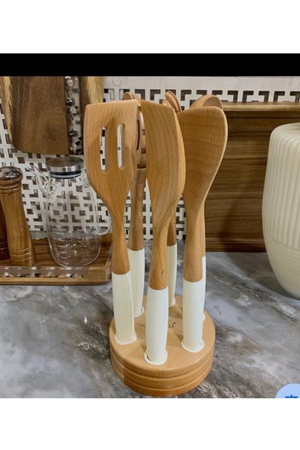 Albero 6 Lı Standlı Bambu Kepçe Seti