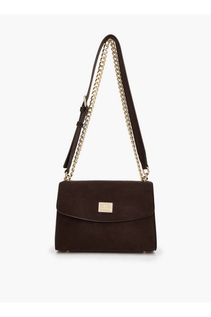 Textured Crossbody Bag with Chain Strap