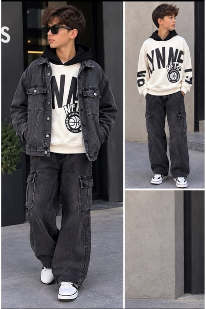 Jeans Shirt 3-Piece Set 26Kdmb7538