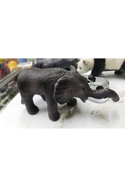 Plastic Toy Animal Large Size African Elephant 17 cm