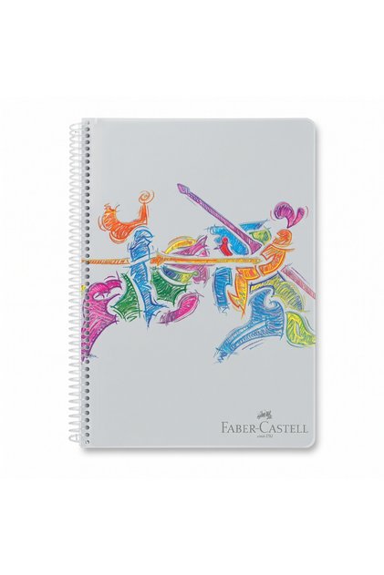 Faber-Castell Knights Classic Pp Cover Spiral A4 120 Sheets Lined Notebook