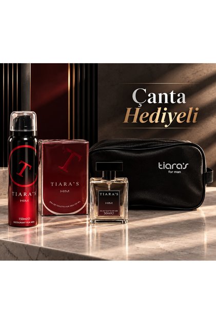 Him 50 ml Parfüm ve Deodorant Set Çanta Hediyeli