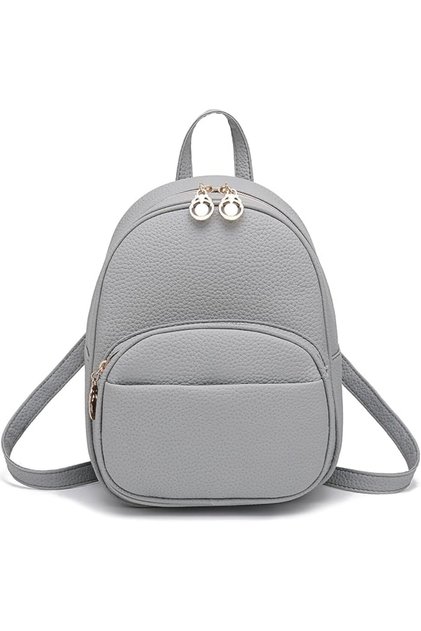 Barsine Little Backpack Bag Small Size Purse Vegan Leather Mini Daypack with Multiple Zipper Pockets