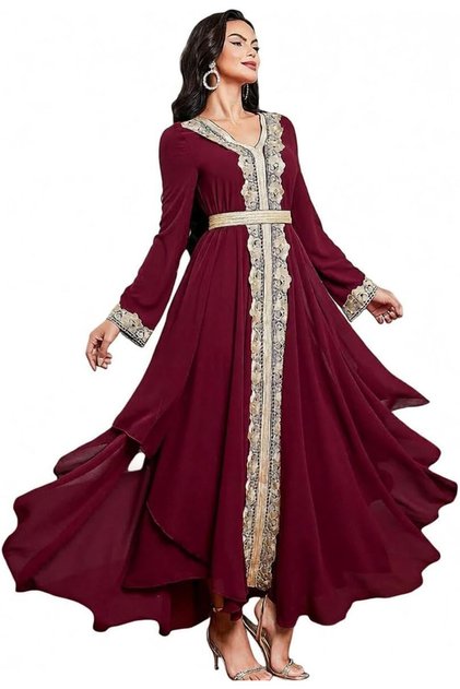 Moroccan Kaftan Abaya Maxi Dress