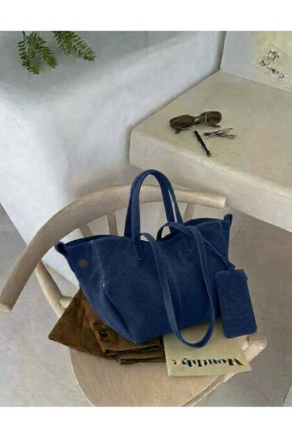 Suede Very Stylish Shoulder Bag with Wallet Accessories