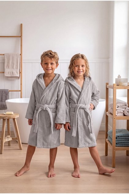 100% Cotton Hooded Children's Bathrobe