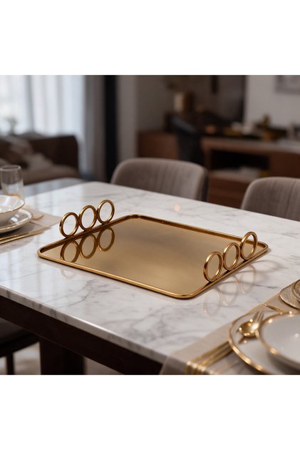 Indian Gold Metal Plaque 27*27 cm