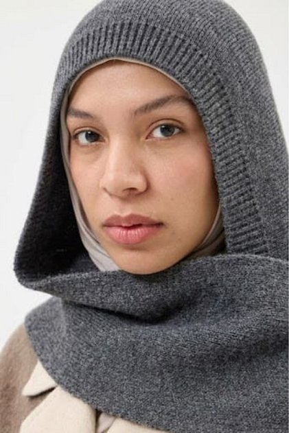 Women's Soft Textured Knitwear Scarf Beanie | Balaklava Scarf Beanie