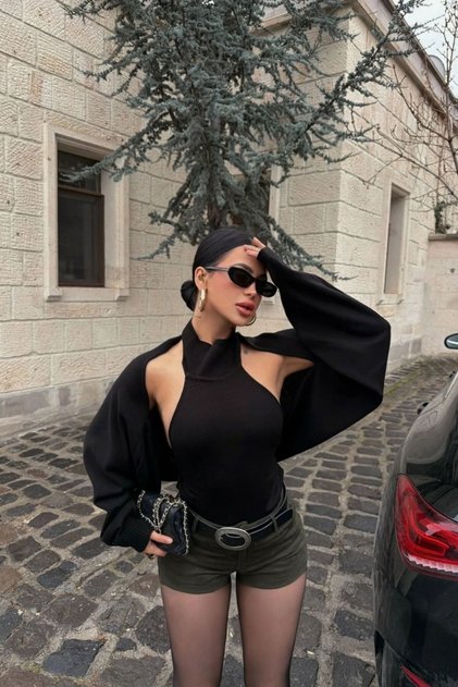 Dik Yaka Triko Bolero 2'li Takım