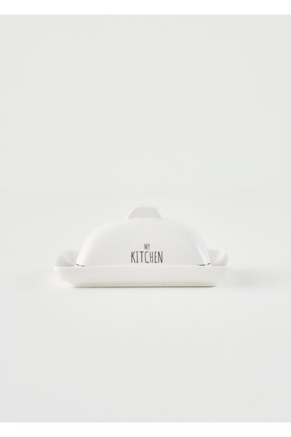 My Kitchen Porcelain Butter Dish White (18.8X14.2X8.9 cm)