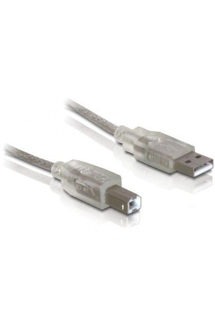Cablu Delock, USB/USB-B, USB 2.0, 0.5m, Transparent