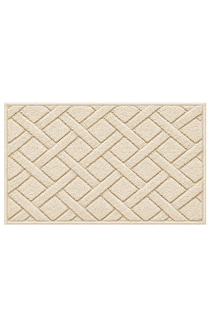 Cream Color Bathroom Door Front Sink Absorbent Washable Entrance Mat