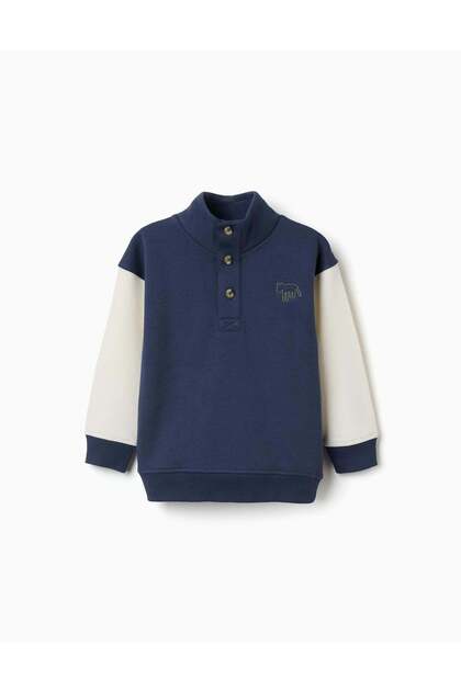 Sweater Fleece Cotton, Dark Blue