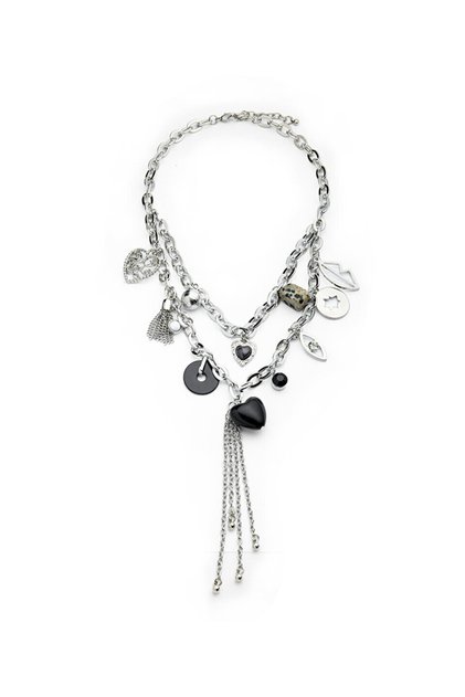 KOMBİNE CHARM'LI ZİNCİRLİ KOLYE