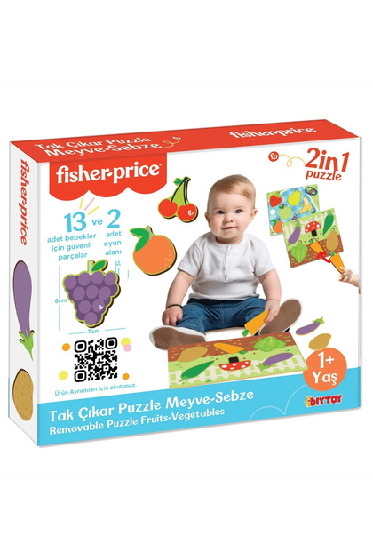 Fisher-Price Tak Çıkar Puzzle Meyve Sebze 1+ Yaş