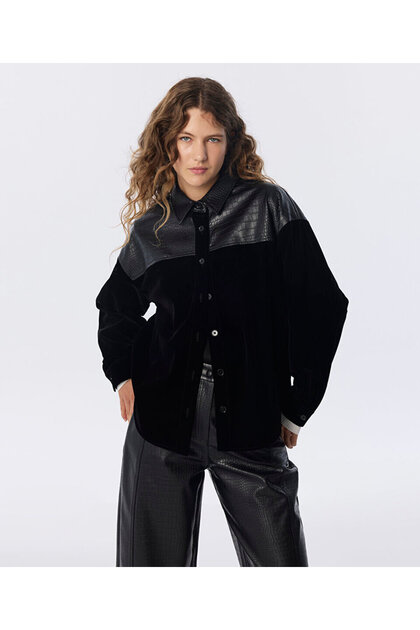 KUMAŞ MIX OVERSIZE GÖMLEK