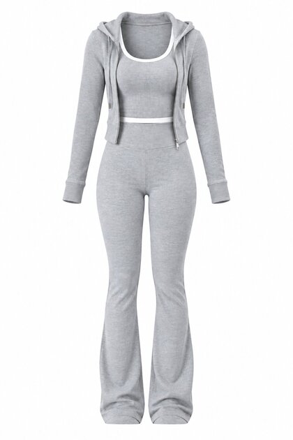 Gray Ribana Spanish Style Three-Piece Suit - 4202