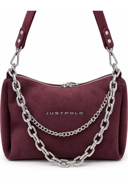 Suede Women's Hand and Shoulder Bag