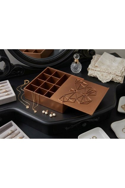 Multi-Compartment Jewelry Organizer - Butterfly Motif