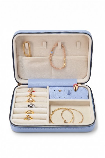 Large Size (14×21) Organizer Jewelry Storage Box Travel Bag Wooden Case