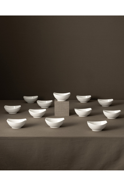 Petit Concept Square Mini Sauce Bowl Set - White