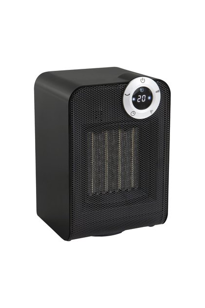 Aeroterma ceramica mobila 1800 W, negru, 18 m²