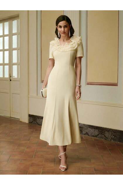 Rochie maxi, galben