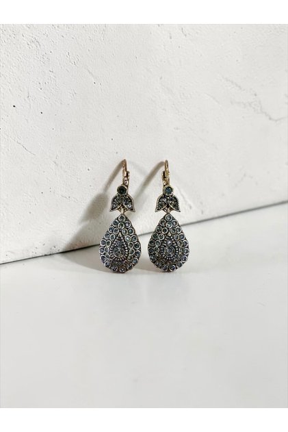 Zircon Stone Water Drop Figured Earrings