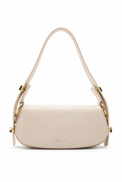 Baguette A.Krem Bag with Buckle Closure 0068